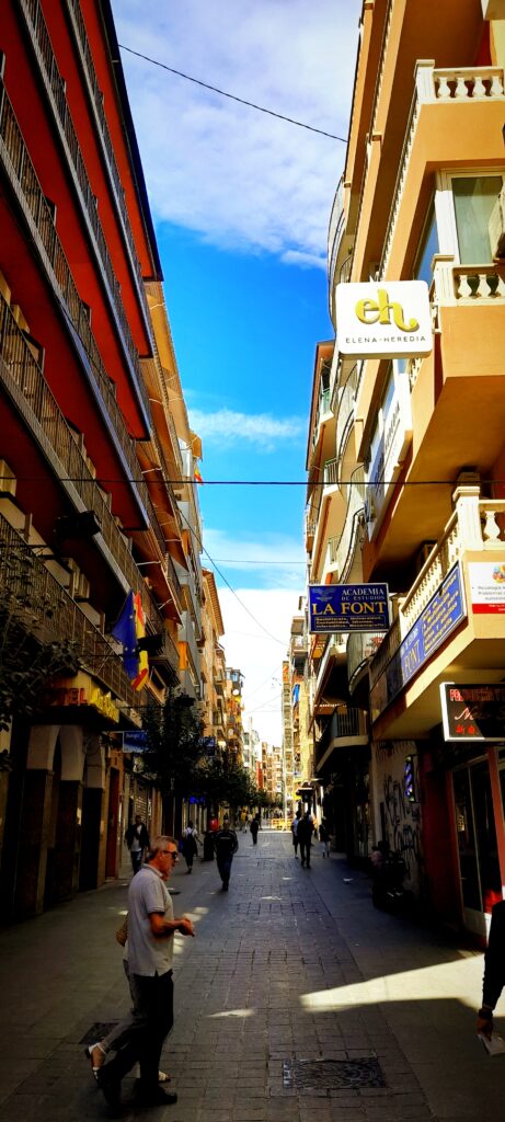 Benidorm narrow street