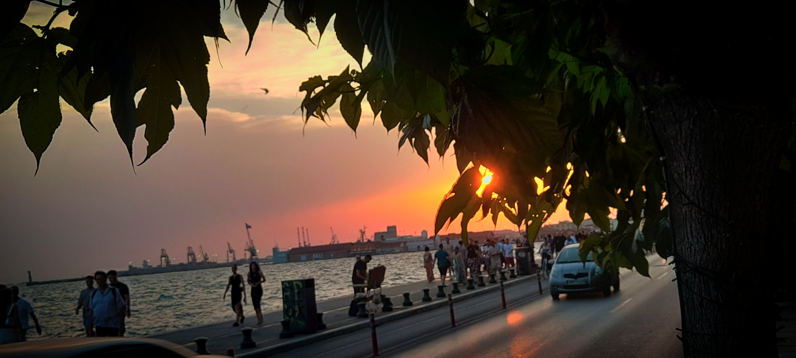 Sunset in Thessaloniki coast